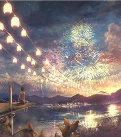 Fireworks Night Scene Paint By Numbers