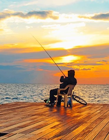 Fisherman Sunset Beach Paint By Numbers