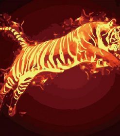 Fiery Tiger Paint By Numbers