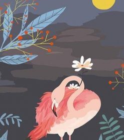 Enchanted Night Flamingo Paint By Numbers