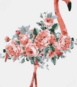 Pink Flamingo Blossom Paint By Numbers