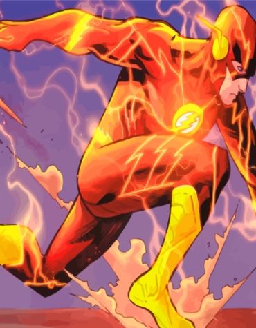 The Flash Animated Hero Paint By Numbers