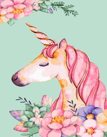 Pink Unicorn Horse Paint By Numbers