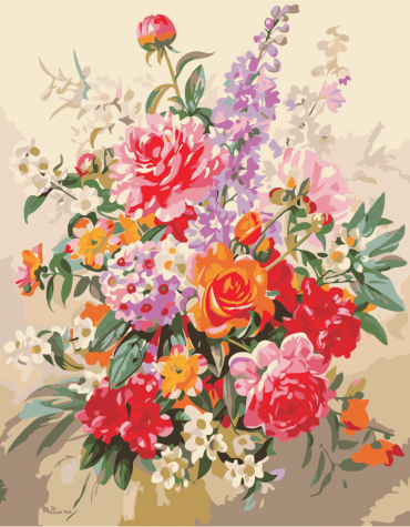 Colorful Flower Bouquets Paint By Numbers
