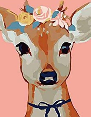 Deer and Floral Elegance Paint By Numbers