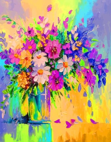 Flowers Vase Paint By Numbers