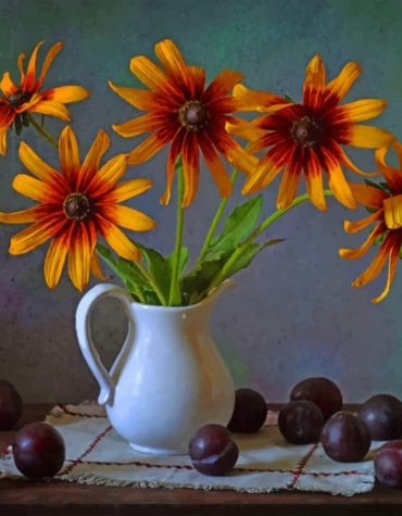 Floral Jug Masterpiece Paint By Numbers