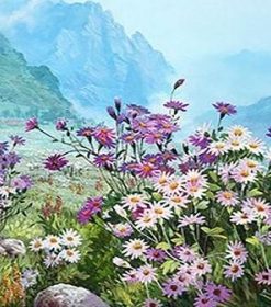 Mountain Flowers Nature Paint By Numbers