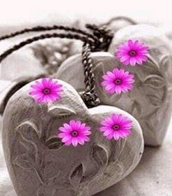 Stone Hearts With Flowers Paint By Numbers