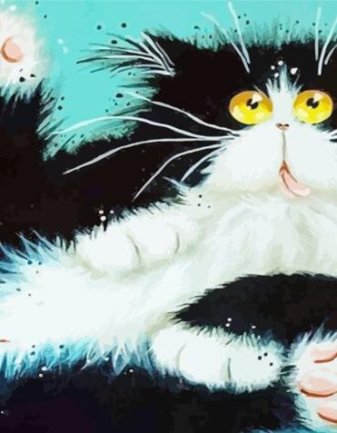 Fluffy Cat Art Paint By Numbers