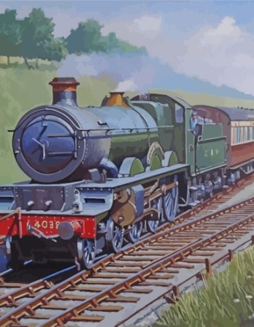 Flying Scotsman Steam Train Paint By Numbers