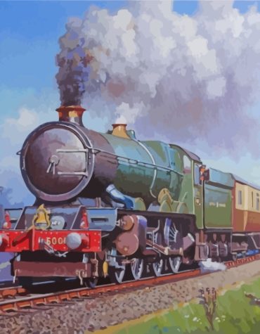 Steam Engine Flying Scotsman Paint By Numbers