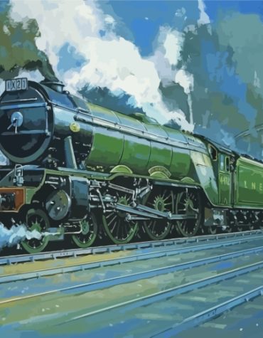 Flying Scotsman Train Paint By Numbers