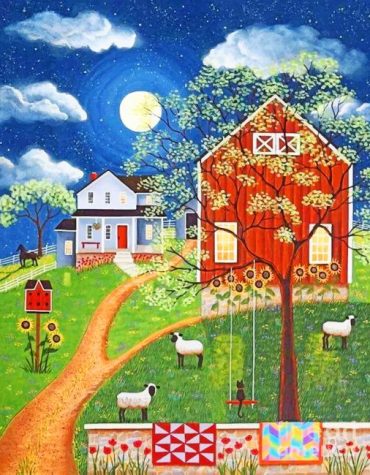 Farmhouse Scene Paint By Numbers