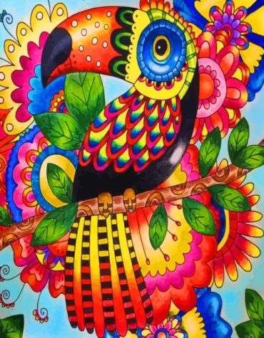Colorful Toucan Birds Paint By Numbers