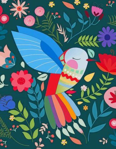 Animal Folk Art Paint By Numbers