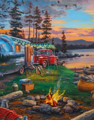 Enchanting Forest Camping Paint By Numbers