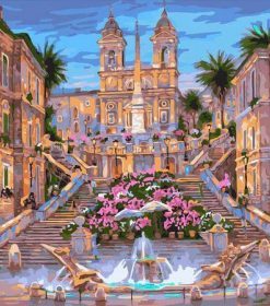 Seville Fountain Aesthetic Paint By Numbers