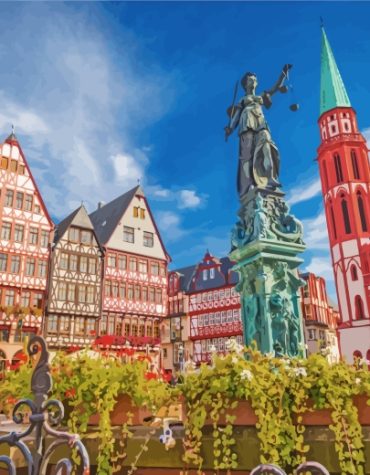 Frankfurt Cityscape Paint By Numbers