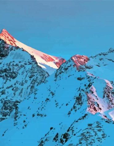 French Alps Snowy Peaks Paint By Numbers