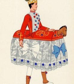 French Basque Vintage Dress Paint By Numbers