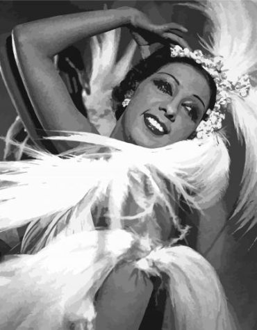 Josephine Baker Black and White Paint By Numbers