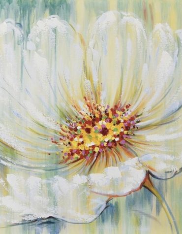 French White Rose Art Paint By Numbers