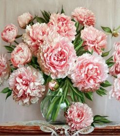 Pink Floral Blooms Paint By Numbers