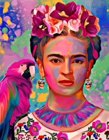 Frida Kahlo and Parrot Masterpiece Paint By Numbers