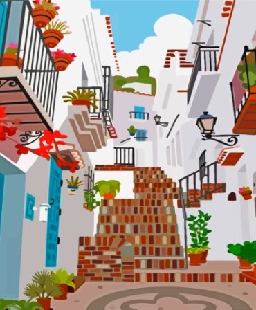 Frigiliana Scenic Town Paint By Numbers