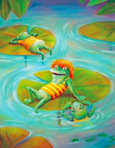 Frogs and Lily Pads Paint By Numbers