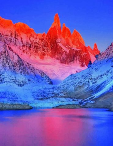 Snowy Mountain Landscapes Paint By Numbers