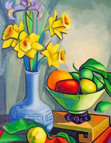 Still Life with Flowers and Fruits Paint By Numbers