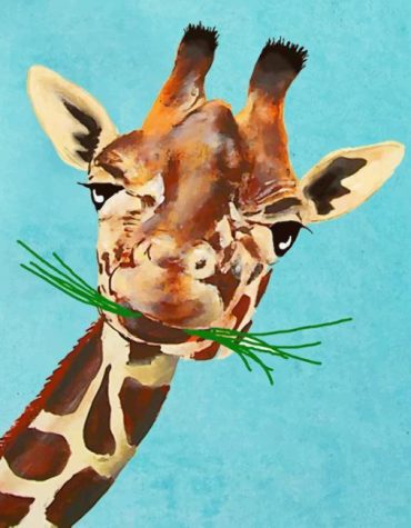 Playful Giraffe Paint By Numbers