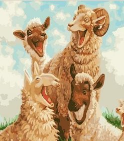 Funny Sheep Art Paint By Numbers