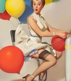 Funny Woman Balloon Paint By Numbers