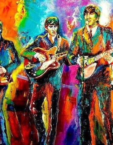 Colorful Popart Beatles Paint By Numbers