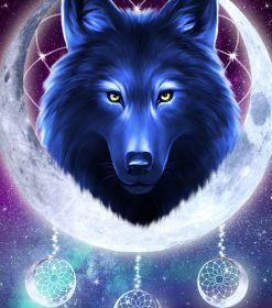 Galaxy Wolf Painting Kit Paint By Numbers