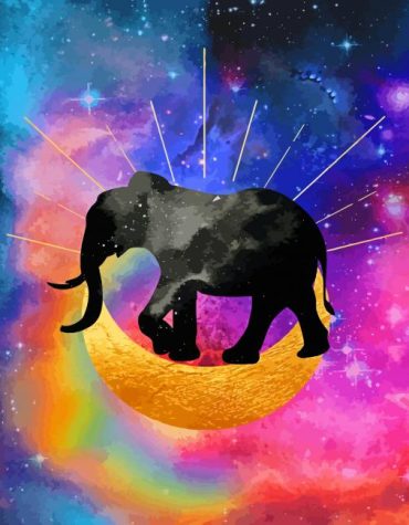 Galaxy Elephant in Colors Paint By Numbers