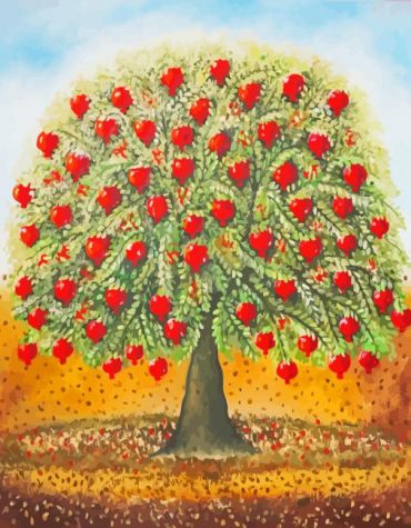 Garden Pomegranate Nature Paint By Numbers