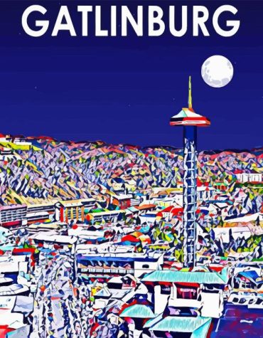 Gatlinburg Colorful Abstract Paint By Numbers