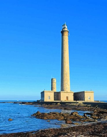 Gatteville Lighthouse Seascape Paint By Numbers