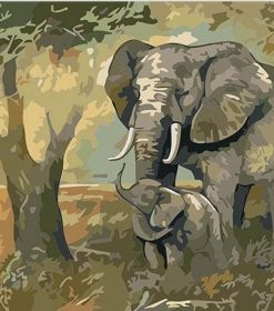 Gentle Elephant Art Paint By Numbers