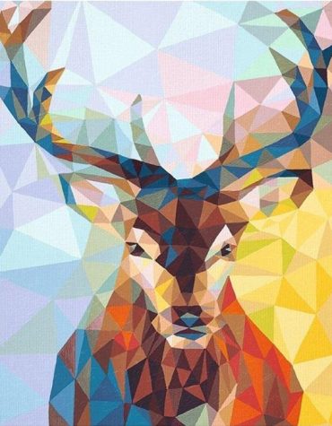 Geometric Deer Paint By Numbers