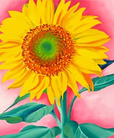Georgia Okeefe Sunflower Art Paint By Numbers