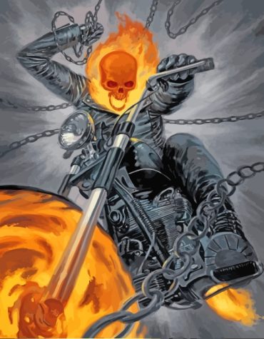 Ghost Rider Biker Scene Paint By Numbers