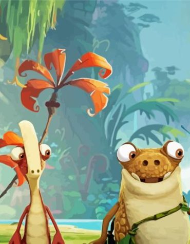 Gigantosaurus Cartoon Art Paint By Numbers