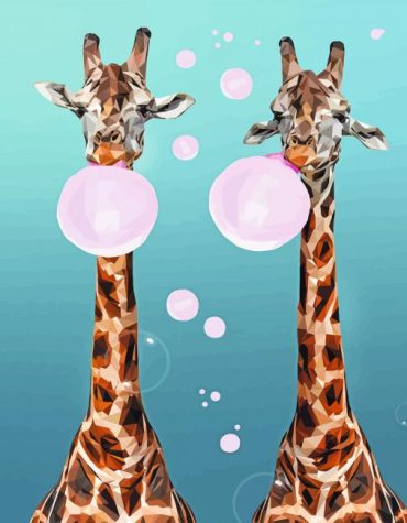Giraffe Bubble Play Paint By Numbers