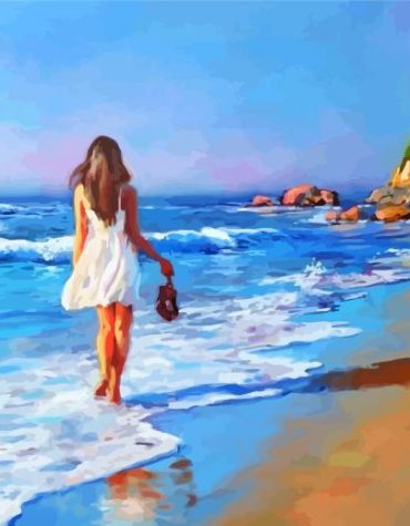 Beach Woman Serenity Paint By Numbers