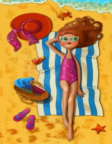 Summer Beach Woman Paint By Numbers